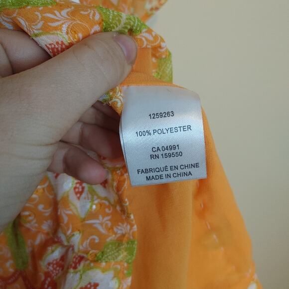 Maison d' Amelie Orange Floral NWT New Size Extra Small XS Vibrant Spring - Picture 5 of 11